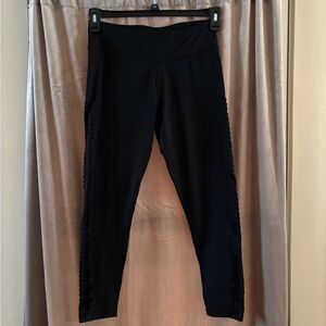 NWOT Betsy Johnson Give Love Get Love Tattered/Slashed Performance Wear Leggings